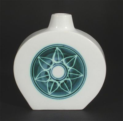 Appraisal: A Troika Pottery white Perfume Flask painted with a star