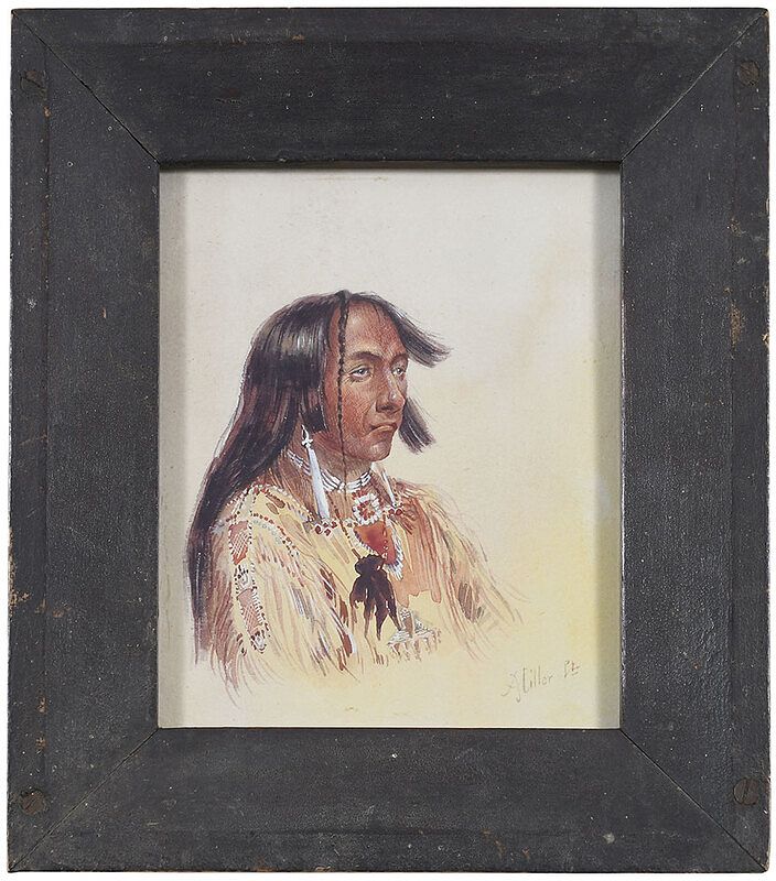 Appraisal: Alfred Jacob Miller American - Shim-a-co-che a Crow Chief signed