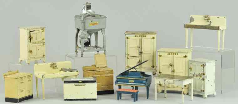 Appraisal: ASSORTED CAST IRON KITCHEN APPLIANCES FURNITURE Arcade includes Alaska Ice