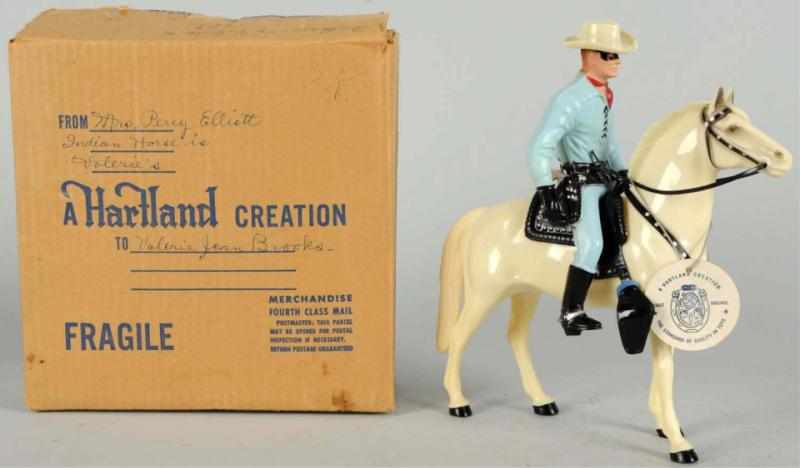 Appraisal: Hartland Lone Ranger Figure Riding Silver Lone Ranger figure comes