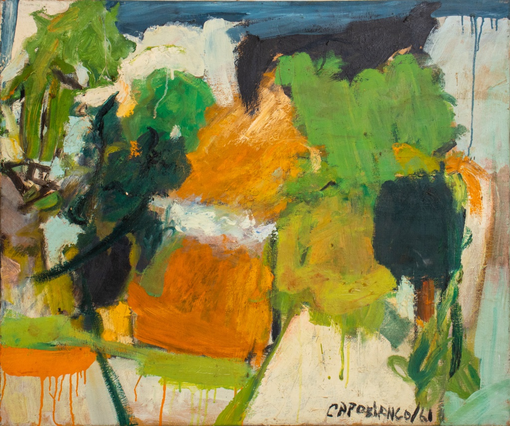 Appraisal: DOMINIC CAPOBIANCO LANDSCAPE ACRYLIC ON CANVAS Dominic Capobianco American b