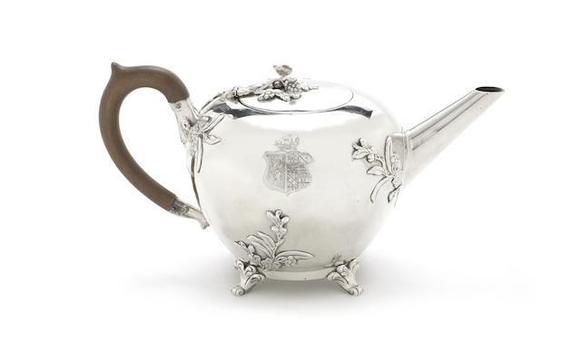 Appraisal: An unusual George III silver teapot by Richard Sibley London