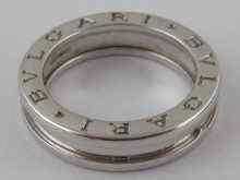 Appraisal: An carat white gold band ring by Bulgari size M