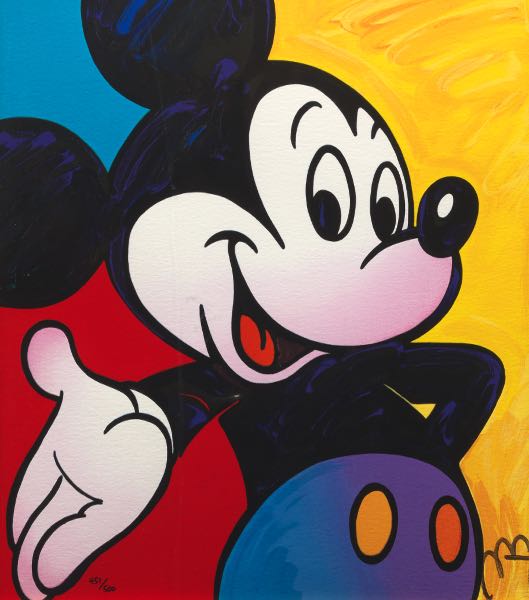 Appraisal: PETER MAX GERMAN AMERICAN B x Mickey Mouse Lithograph on