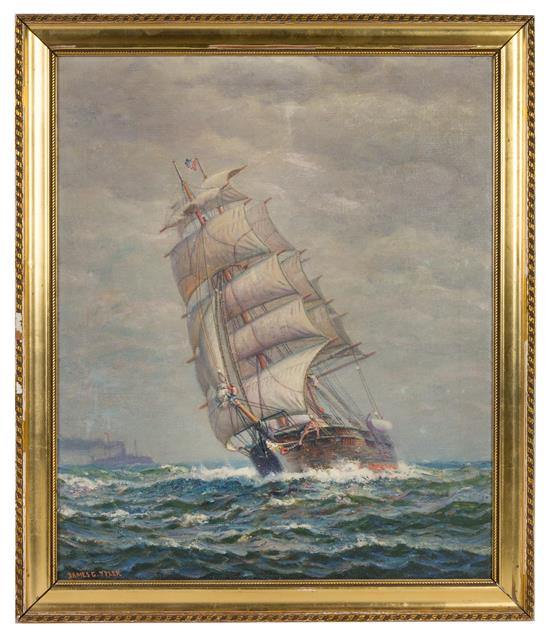 Appraisal: Sale Lot James Gale Tyler American - Clipper Nearing Port