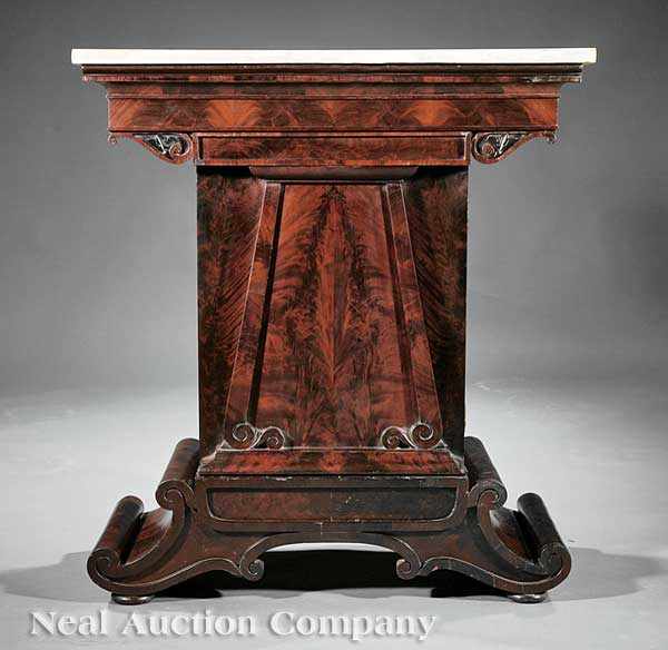 Appraisal: An American Classical Carved Mahogany Mixing Cabinet early th c