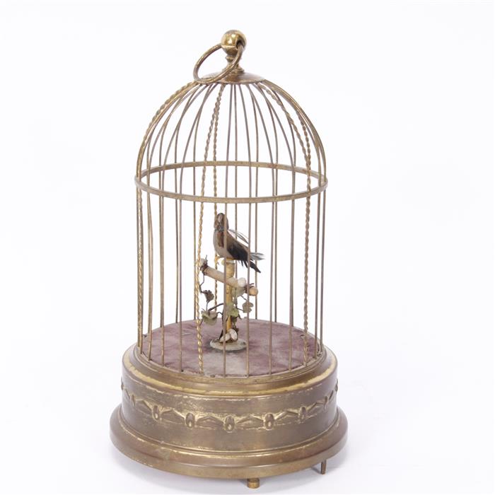 Appraisal: German automaton mechanical singing bird wind up music box in