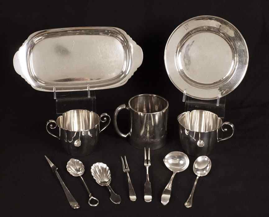 Appraisal: PIECE ESTATE STERLING COLLECTION To include Randahl handled open cream