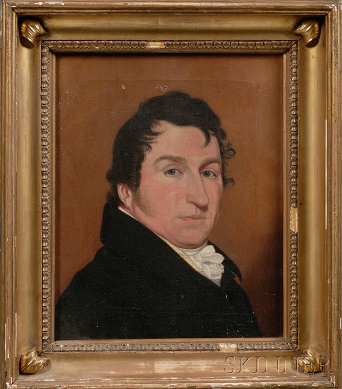 Appraisal: American School th Century Portrait of a Gentleman Unsigned sitter