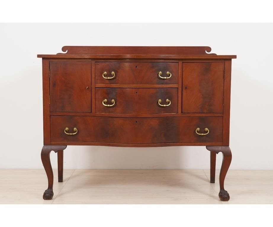 Appraisal: Chippendale style mahogany sideboard with serpentine front h x w