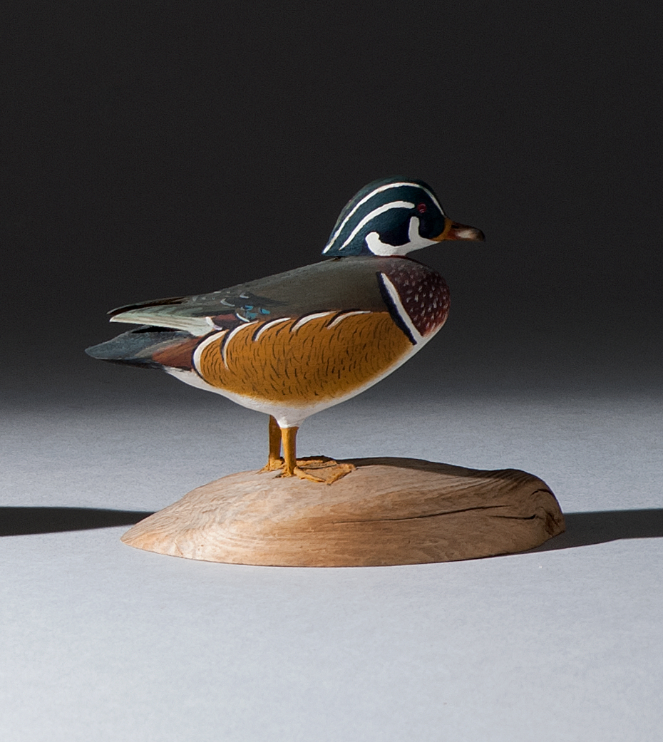 Appraisal: MINIATURE DRAKE WOOD DUCK By Harold Gibbs of Barrington Rhode