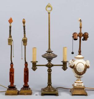 Appraisal: Grouping of Table Lamps st nd items Pair of Chinese