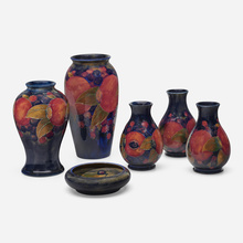 Appraisal: Moorcroft Pottery Collection of Pomegranate works c - glazed earthenware