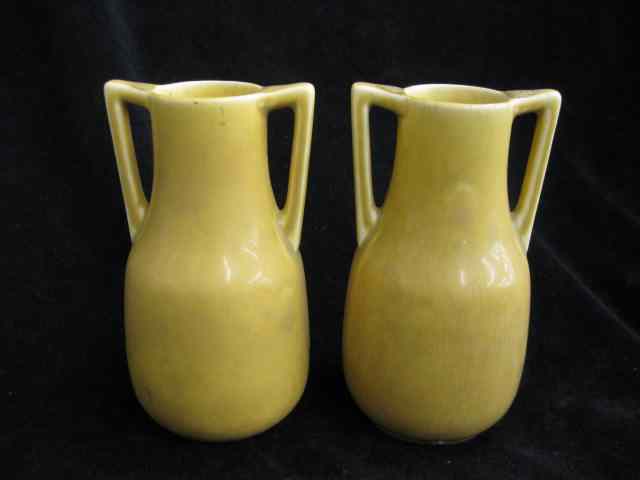 Appraisal: Pair of Rookwood Art Pottery Vases deco style yellow glaze