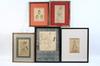 Appraisal: DRAWINGS - Early Persian ink drawings leaves from books including