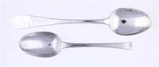 Appraisal: American Colonial silver spoons by Alexander Crouckeshanks Boston circa pair