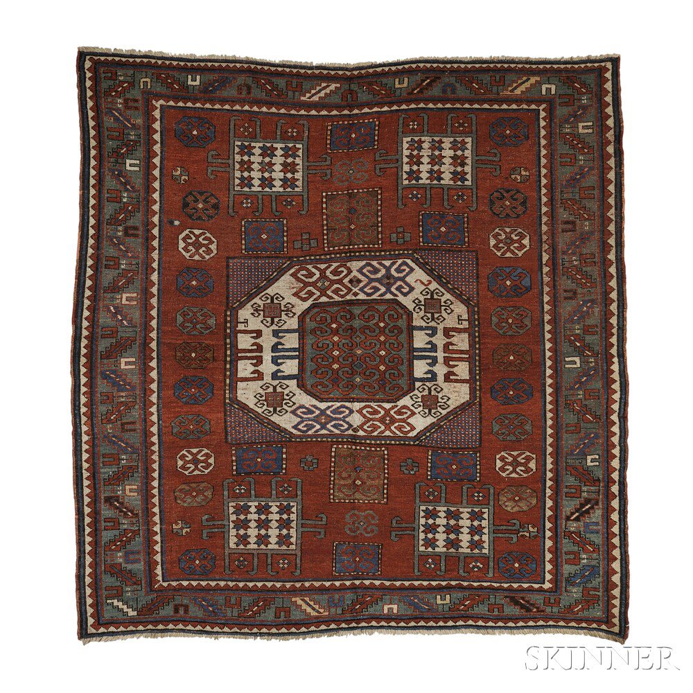 Appraisal: Karachov Kazak Rug Southwest Caucasus late th century the red