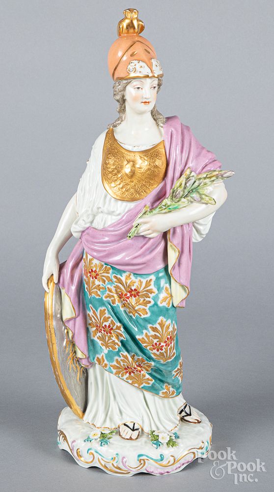 Appraisal: Porcelain figure of Athena with Chelsea Porcelain figure of Athena