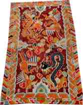 Appraisal: A Tibetan Carpet Semi-Antique Design with dragon and flying phoenix