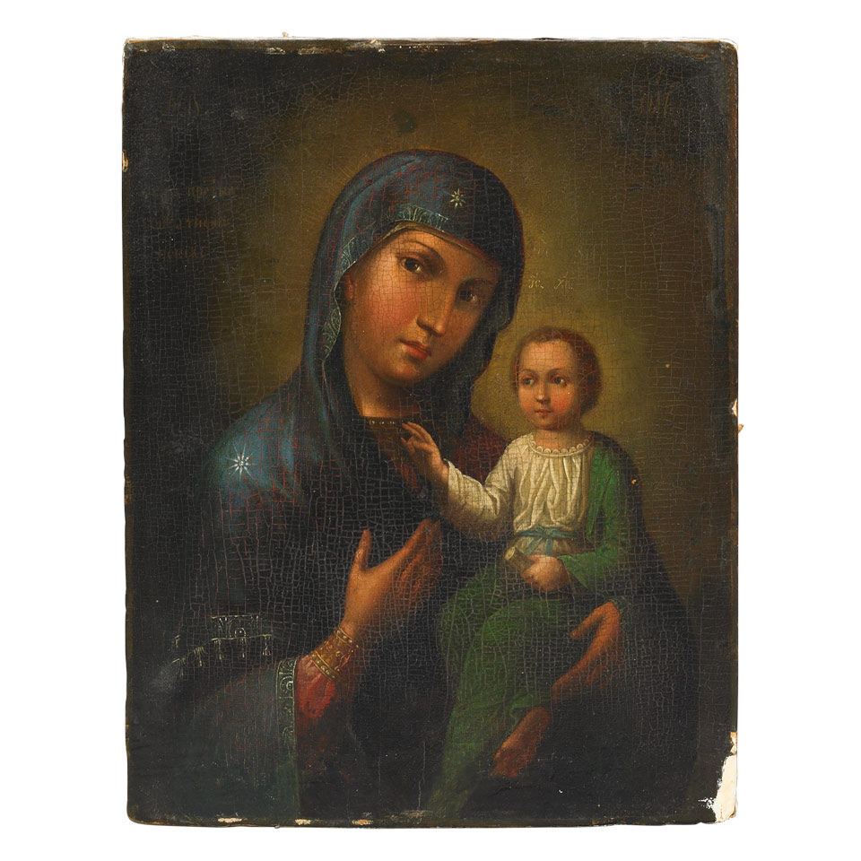 Appraisal: Icon of the Mother of God Eastern Europe th century