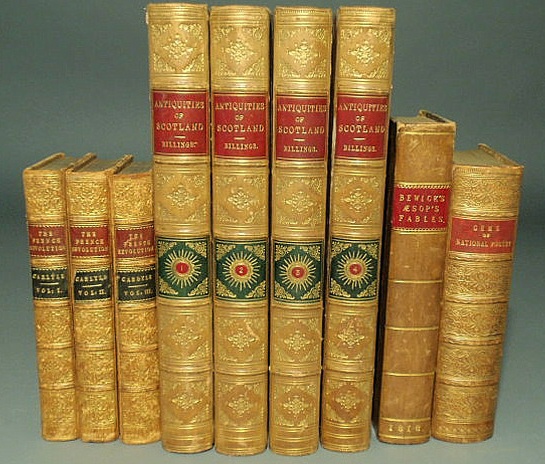 Appraisal: Books- four vol set Antiquities of Scotland three vol The