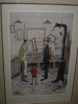 Appraisal: GEOFFREY WOOLSEY BIRKS Frames Cockeyed reproduction in colours signed in