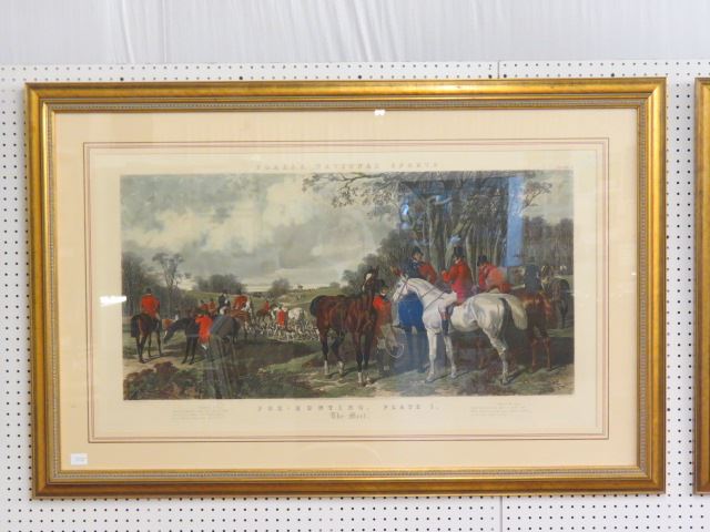 Appraisal: Large Fox Hunt Lithographs Fores's National Sports Fox Hunting plate