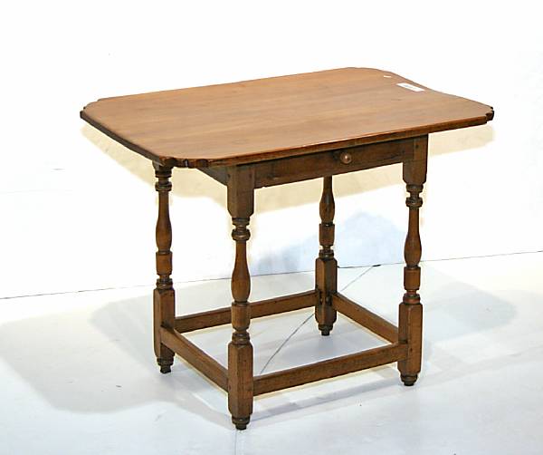 Appraisal: A William and Mary style mixed wood tavern table height