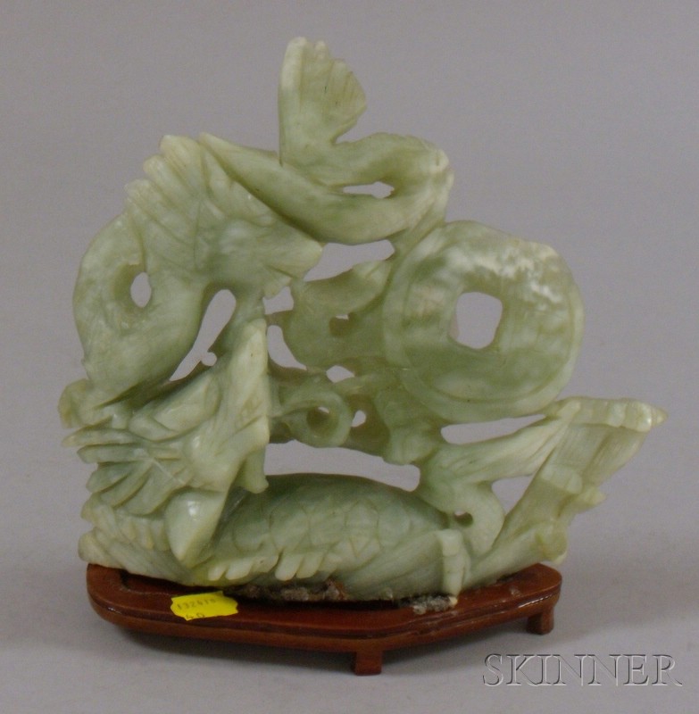 Appraisal: Seven Asian Carved Jade and Hardstone Figurals and an Ethnographic