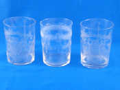 Appraisal: A pair of etched glass tumblers commemorating the Bordeaux Exhibition