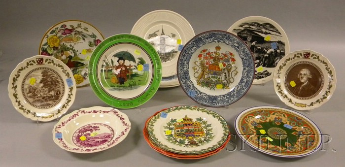 Appraisal: Fourteen Assorted Wedgwood Transfer Decorated Ceramic Plates and Dishes