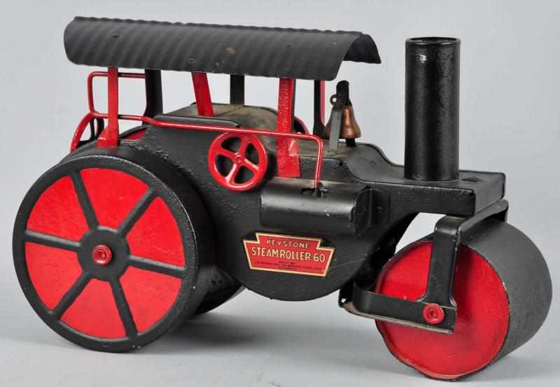 Appraisal: Pressed Steel Keystone Steam Roller Toy Description Repainted with new