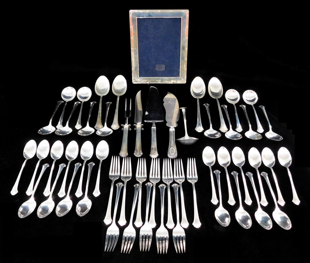 Appraisal: STERLING Fifty-four pieces of sterling flatware including fifty-one pieces of