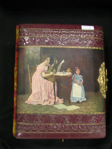 Appraisal: Victorian Musical Photo Album fancy celluloid cover working with photo