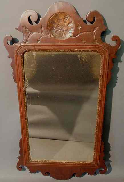 Appraisal: Chippendale mahogany mirror c h x w