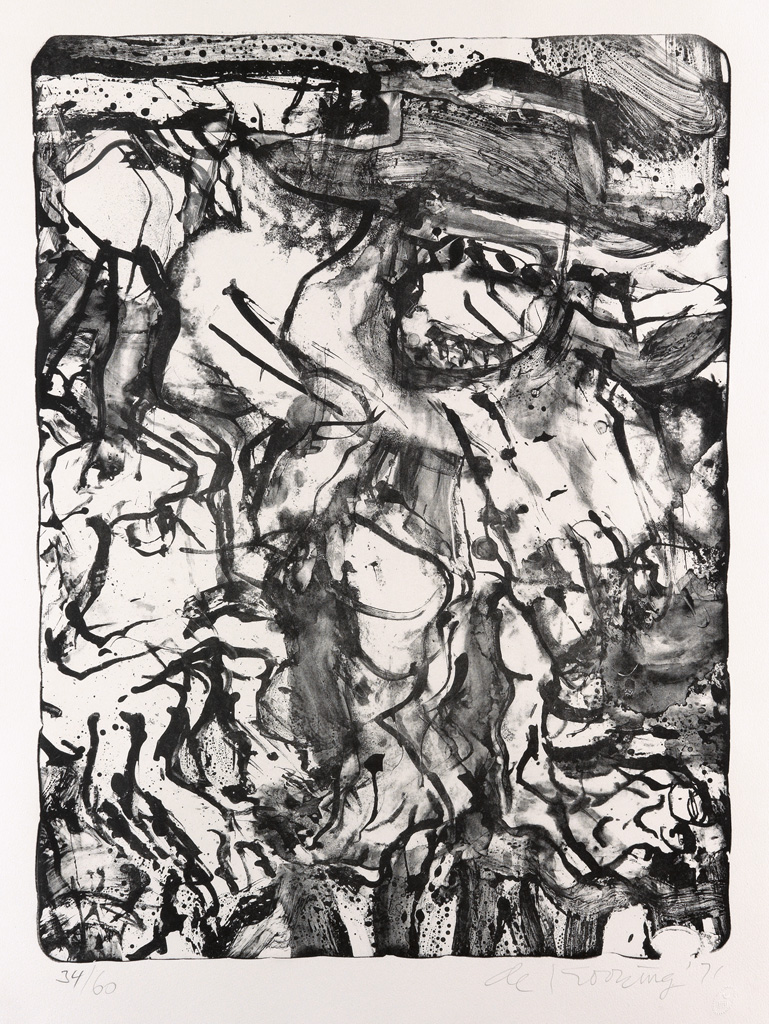 Appraisal: WILLEM DE KOONING The Preacher Lithograph on Arches buff paper