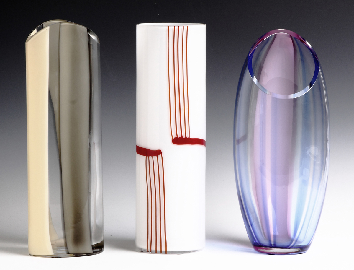 Appraisal: Three Seguso Modern Art Glass Vases All sgn Seguso