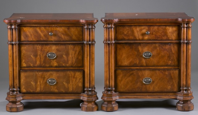 Appraisal: Pair of Biltmore Estate Magnussen Night Tables Mahogany Manufactured by