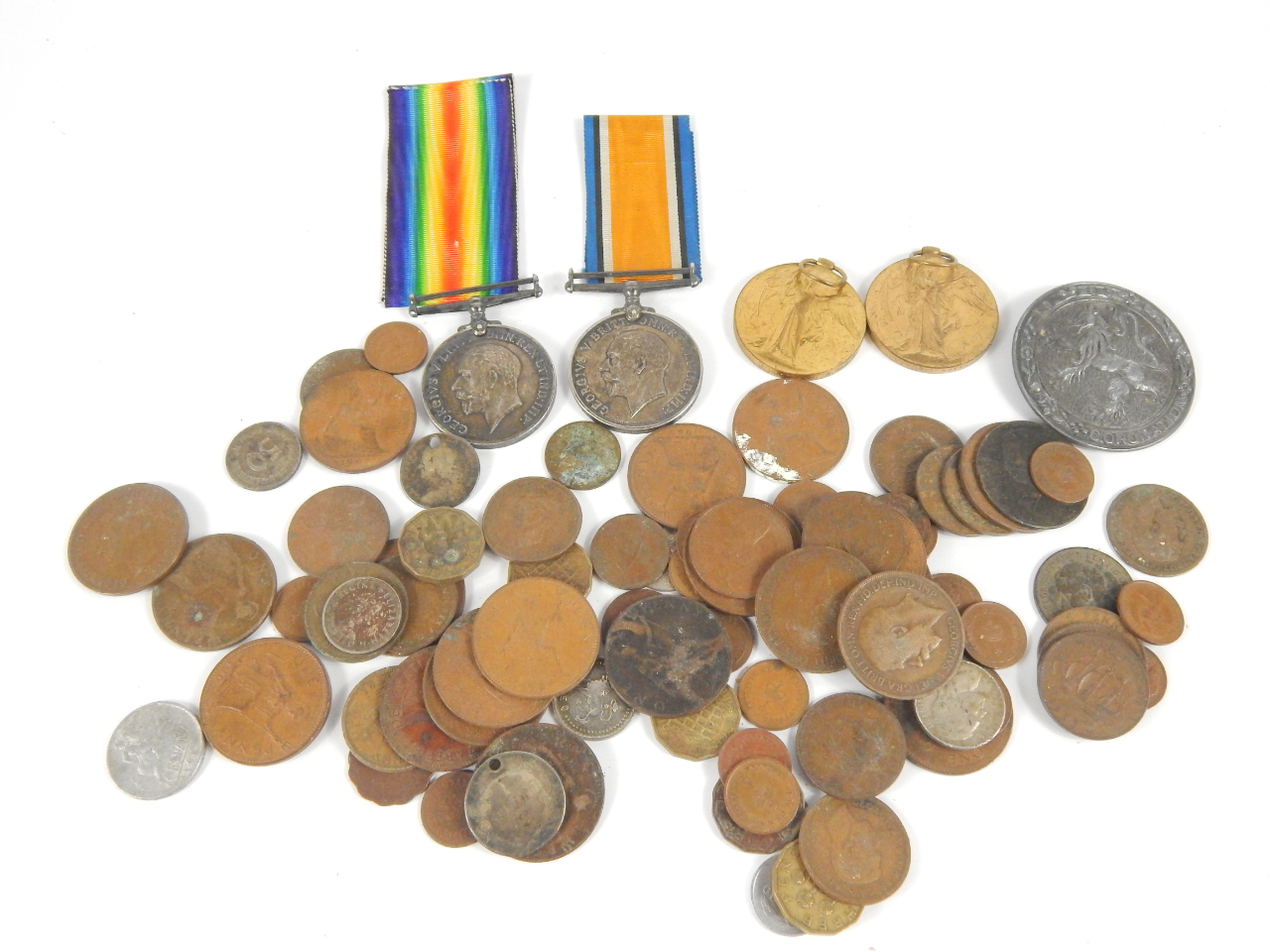 Appraisal: Two WWI Great War and Victory medals to Pte D