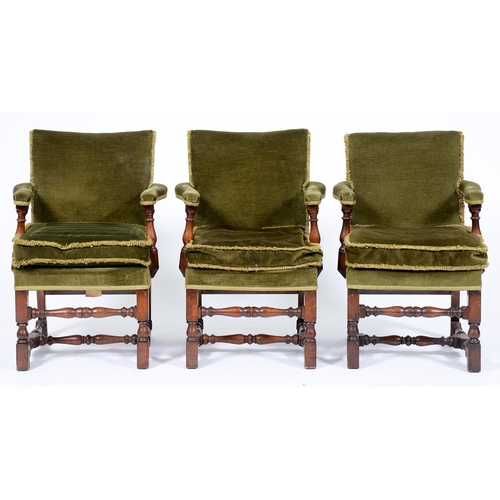 Appraisal: A set of three Parker Knoll oak chairs c in