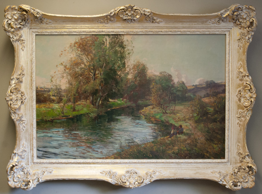 Appraisal: JOHN ARTHUR DEES OIL ON CANVAS British - River landscape