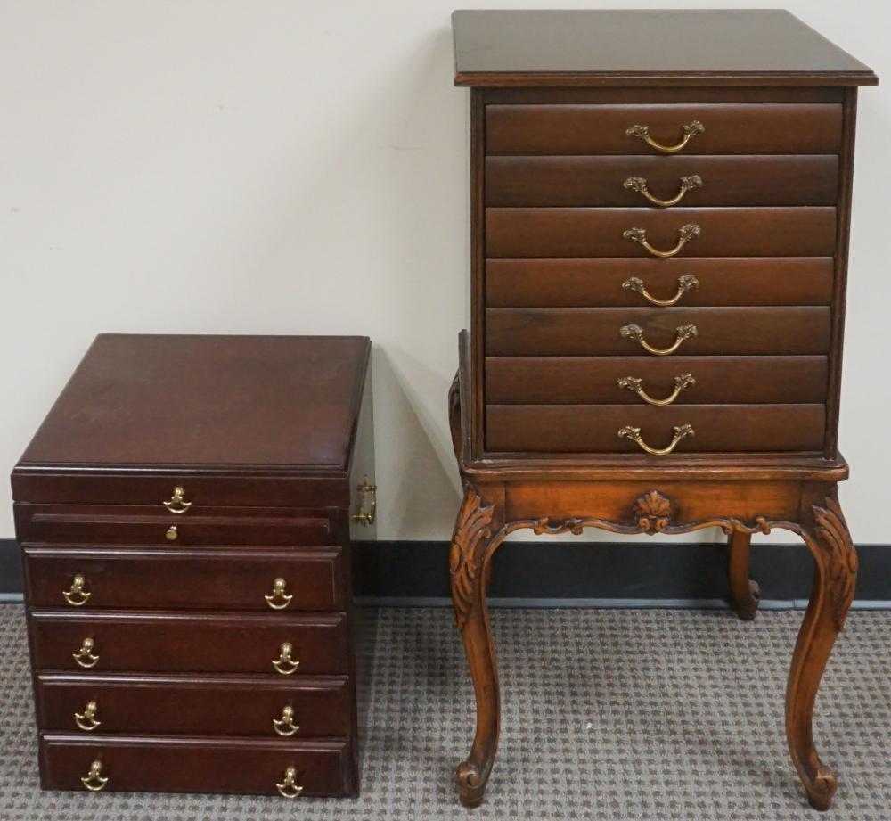 Appraisal: Queen Anne Mahogany Silver Chest and a Mahogany Sheet Music