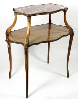 Appraisal: Louis XV style occasional table having a shaped marble top