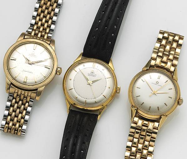 Appraisal: A collection of three k gold-filled and stainless steel wristwatches