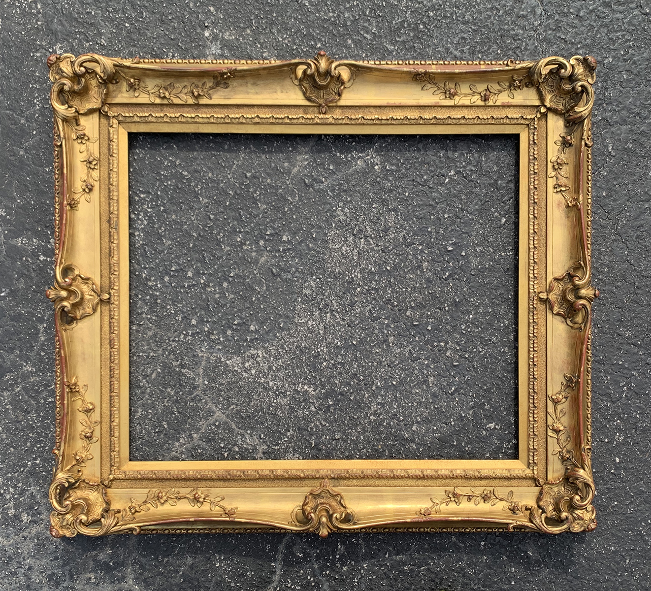 Appraisal: EXCEPTIONAL PIERCE CARVED GILDED FRAME Exterior dimensions '' x ''