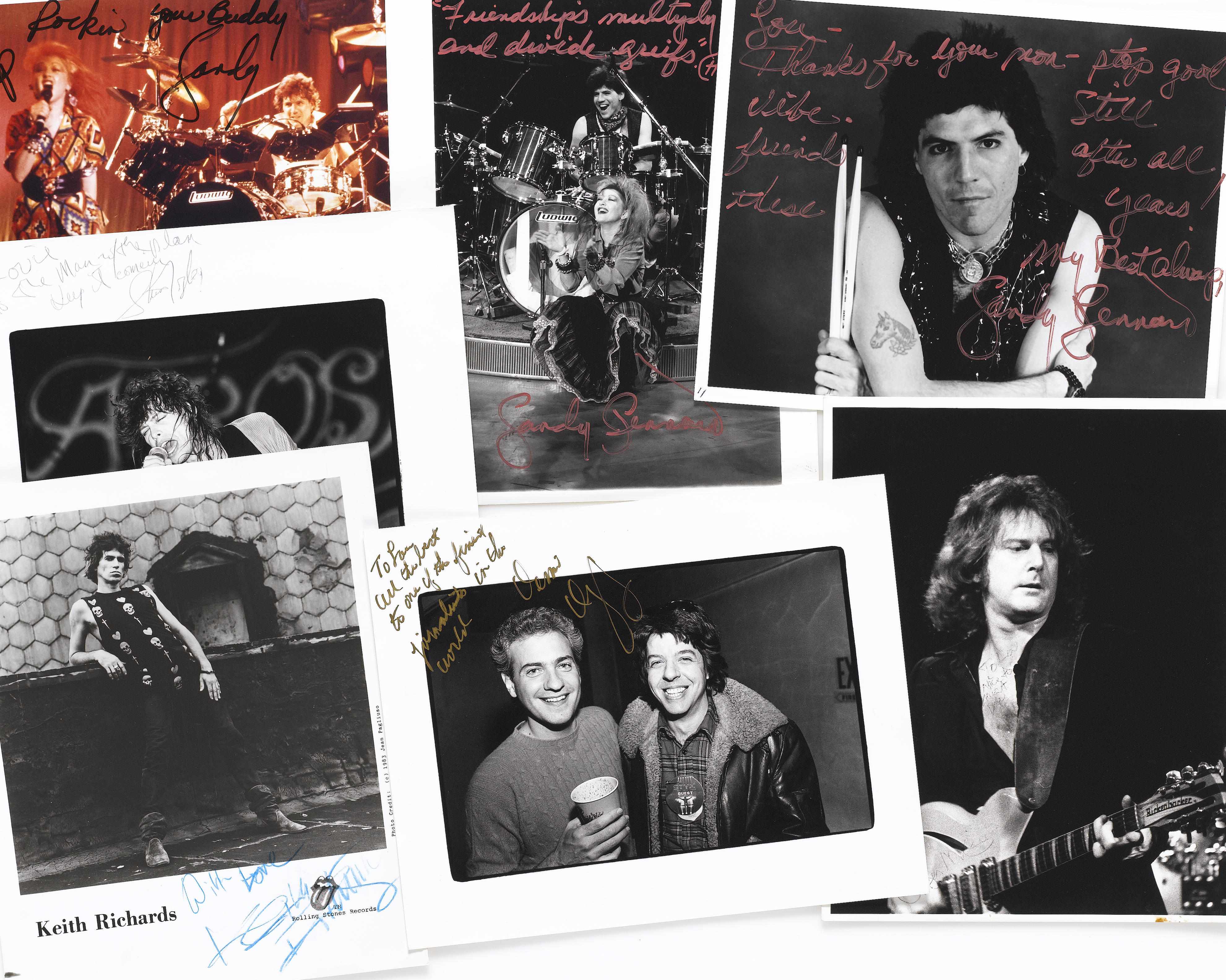 Appraisal: Rock Roll Memorabilia A miscellaneous group of seven autographed photographs