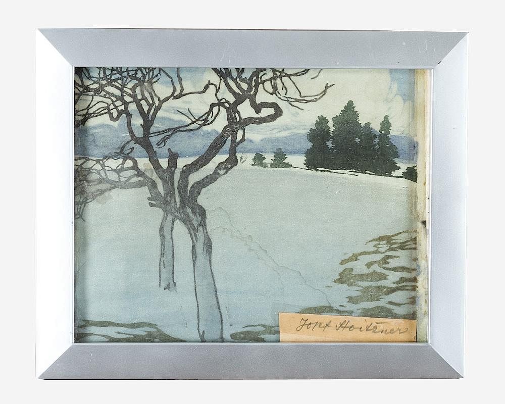 Appraisal: Josef Stoitzner - Josef Stoitzner - Landscape in winter coloured