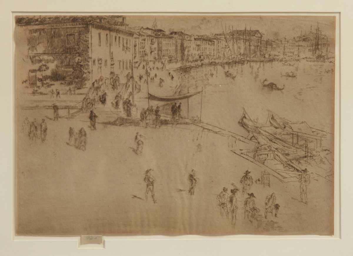 Appraisal: James McNeil Whistler - ''The Riva No '' Etching James