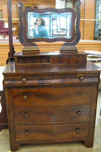 Appraisal: EMPIRE MAHOGANY DRESSER late classicism American mid th century the