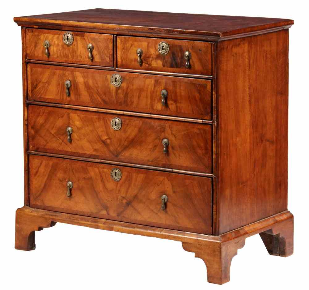 Appraisal: GEORGIAN CHEST - Early Georgian Two over Three Drawer Chest